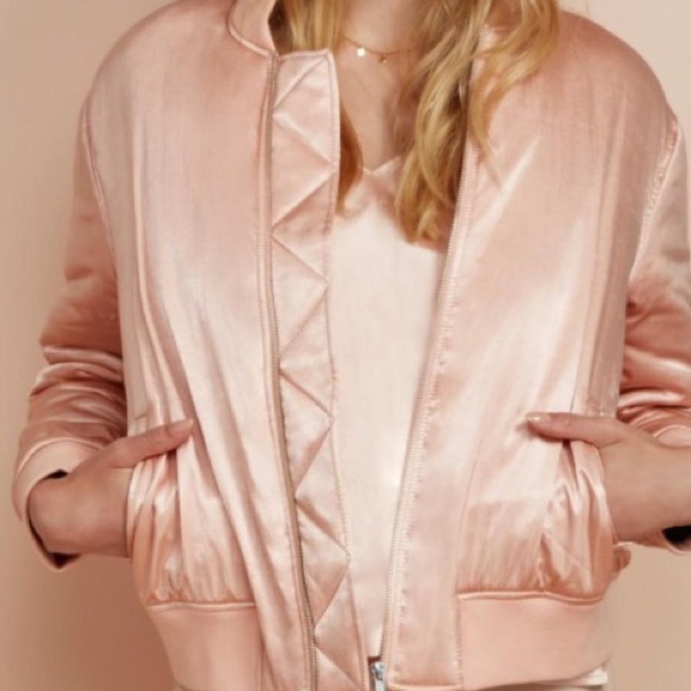 Finders Keepers Silk Pink Bomber!