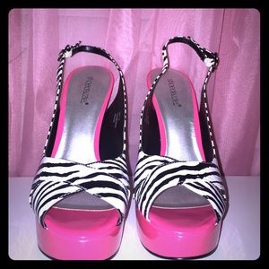 zebra print/pink custom heels from shoe dazzle.