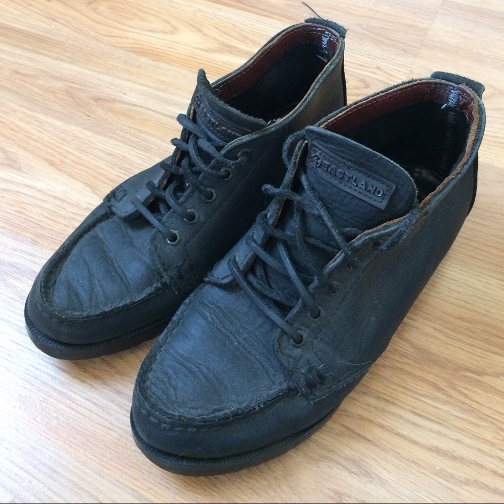 Eastland black leather ankle boots