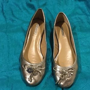 BCBGeneration Silver ballet shoes