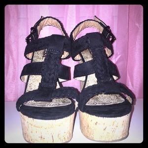 brown/tan wedges from Soda.