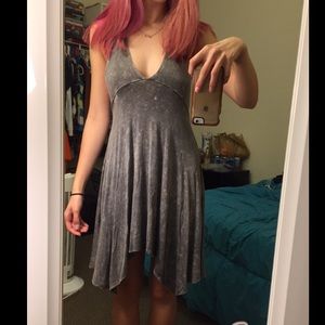 Gray Asymmetrical Dress - Wet Seal