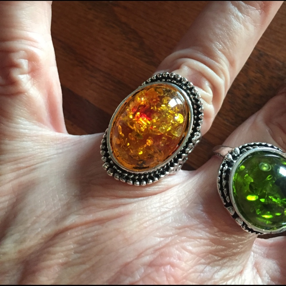 Multicolored stone rings - Picture 5 of 5