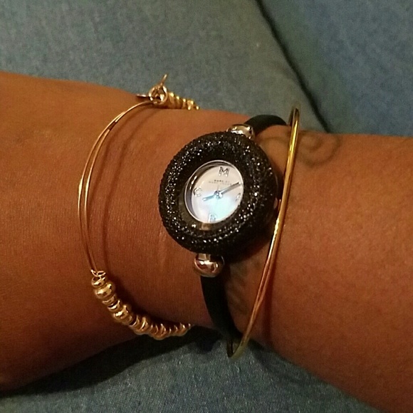 Marc by Marc Jacobs black Crystal watch main image 4