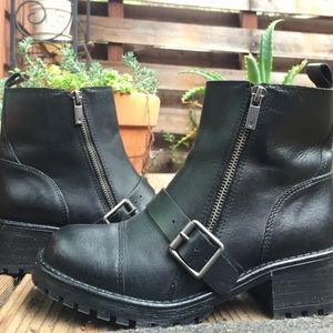 Luck Brand Combat Moto Ankle Boots