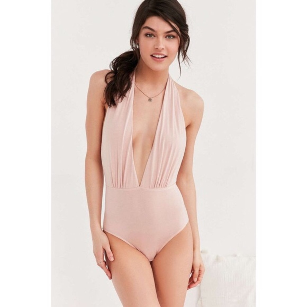 NWT Pink Plunge Bodysuit