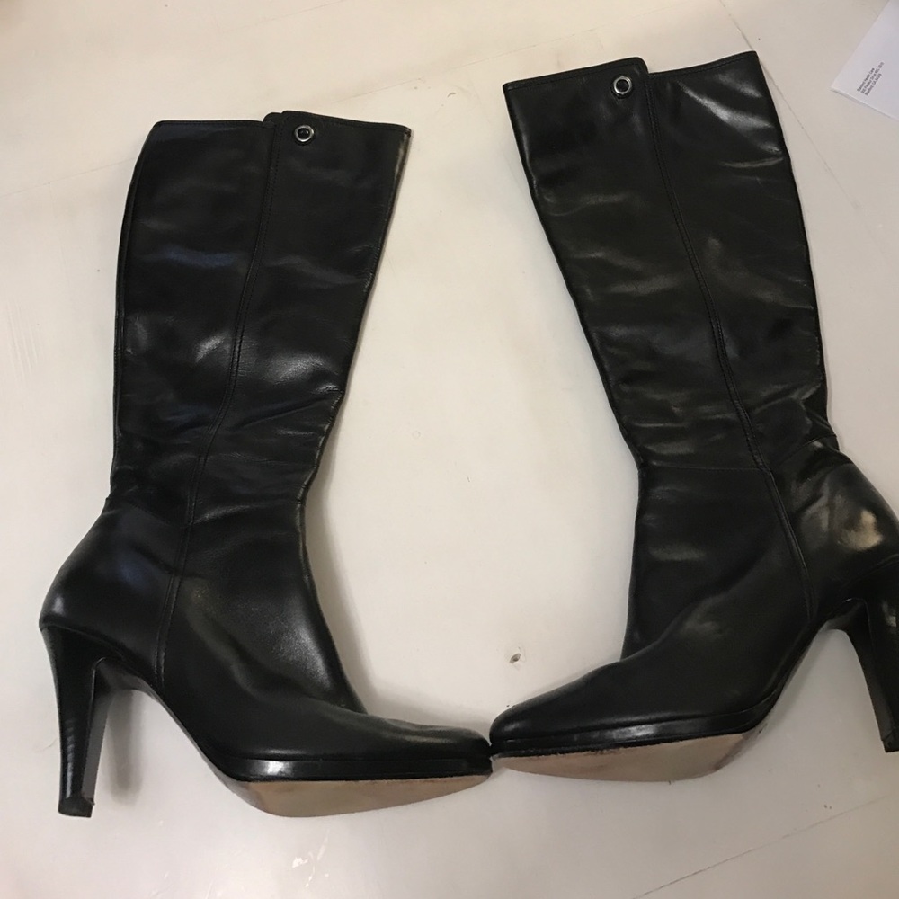 Cole Haan zip up knee high heeled boots