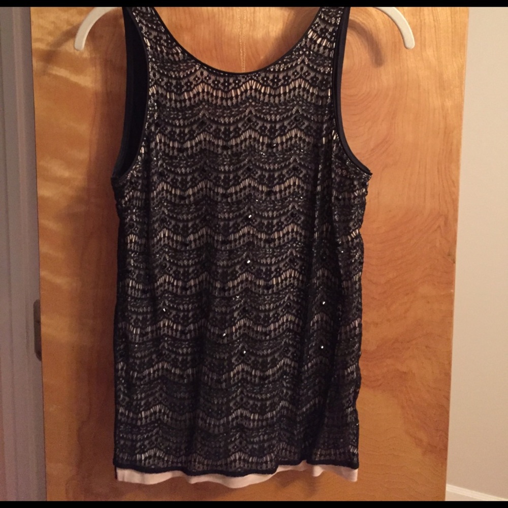 Lace and sequin top