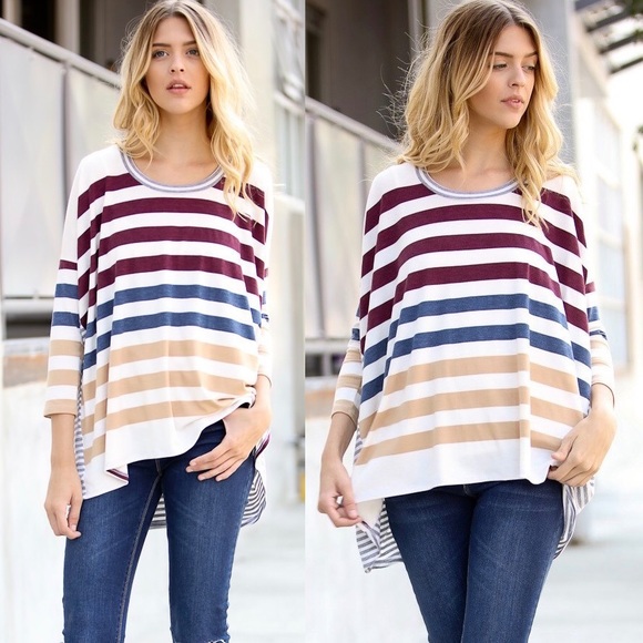 ❣️CLEARANCE❣️Soft Stripe Shirt - Picture 2 of 3