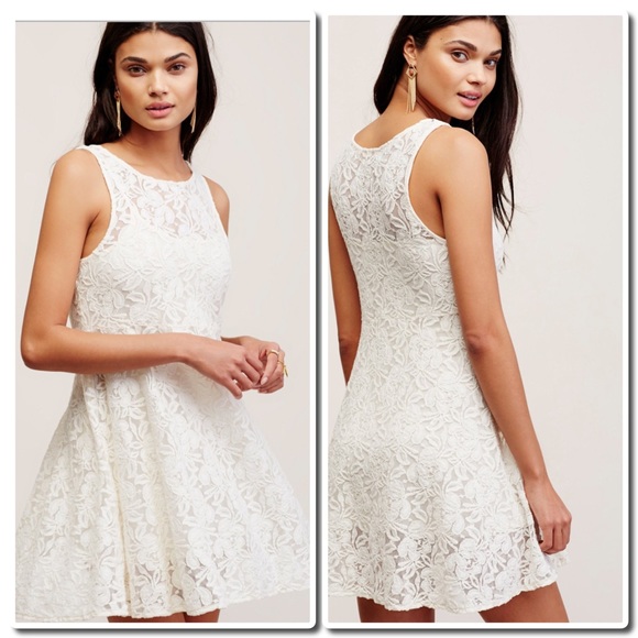 FREE PEOPLE Miles of Lace Sleeveless Dress Ivory - Picture 3 of 6