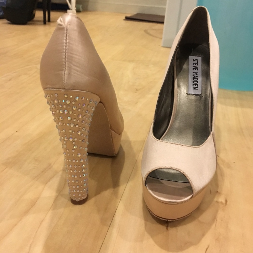 Satin Crystal Steve Madden Heels