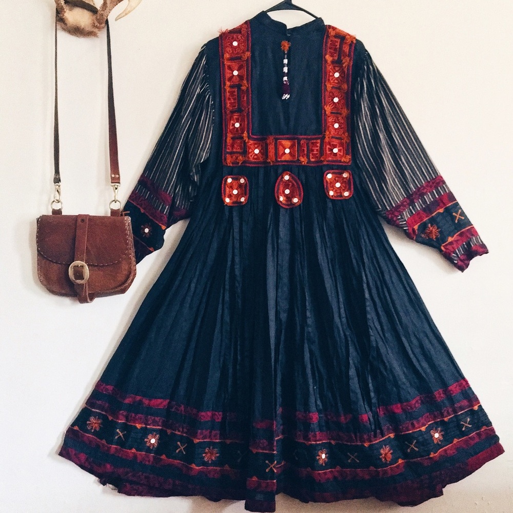 70's vintage afghan dress