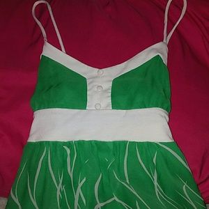 Dresses - *Green and White Floral Midi Dress* Dresses - *Green and White Floral Midi Dress*