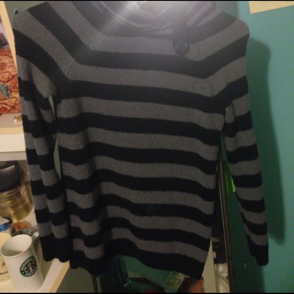 Black and Gray striped sweater