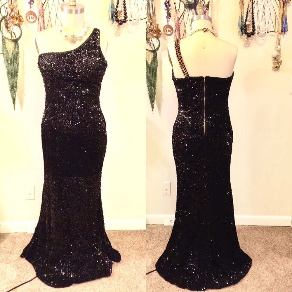 Sequin black dress