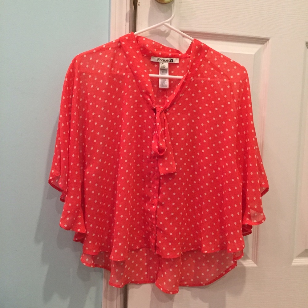 Forever21 red polka dot blouse - Picture 2 of 3