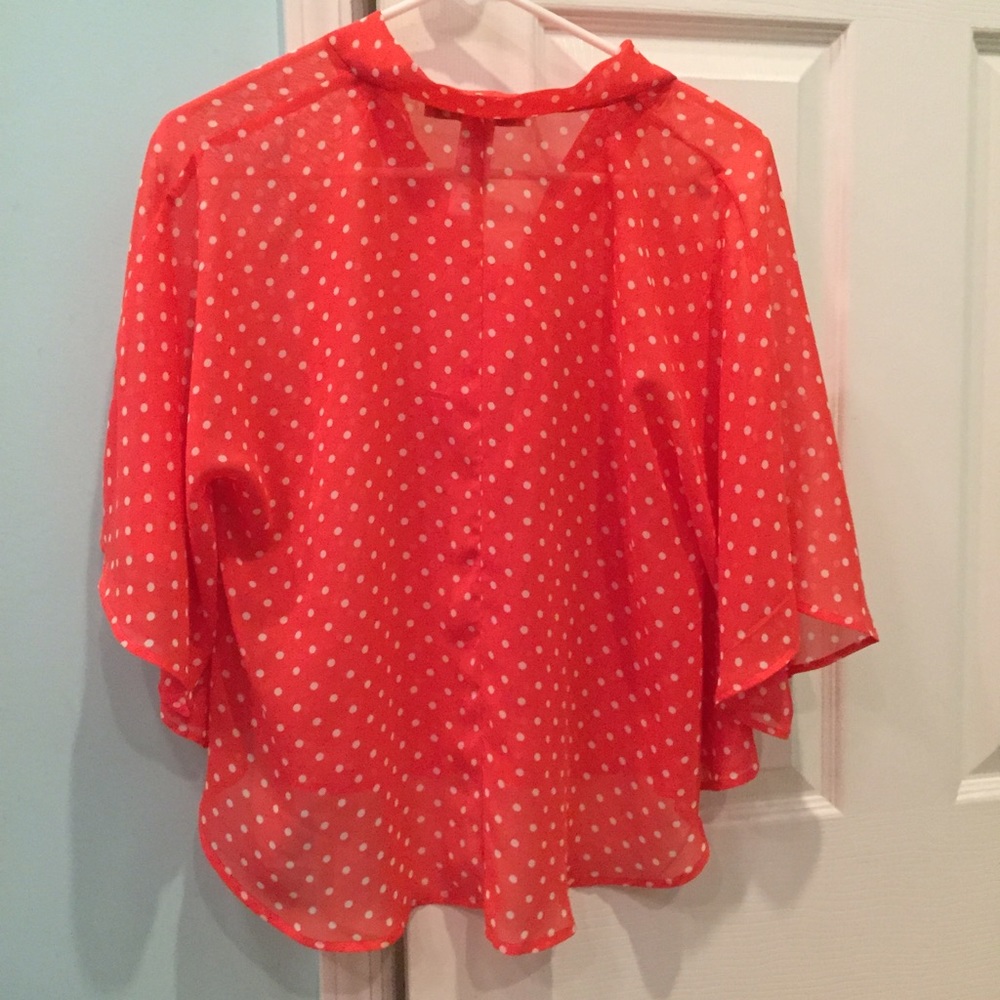 Forever21 red polka dot blouse - Picture 3 of 3