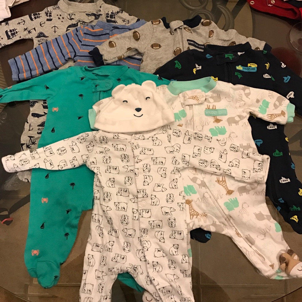 7 Carters long sleeve sleepers