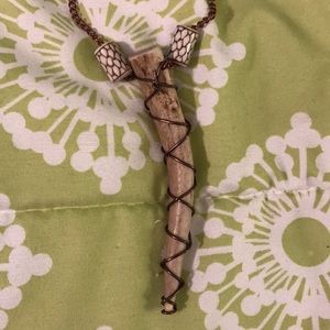 Handmade authentic antler necklace!