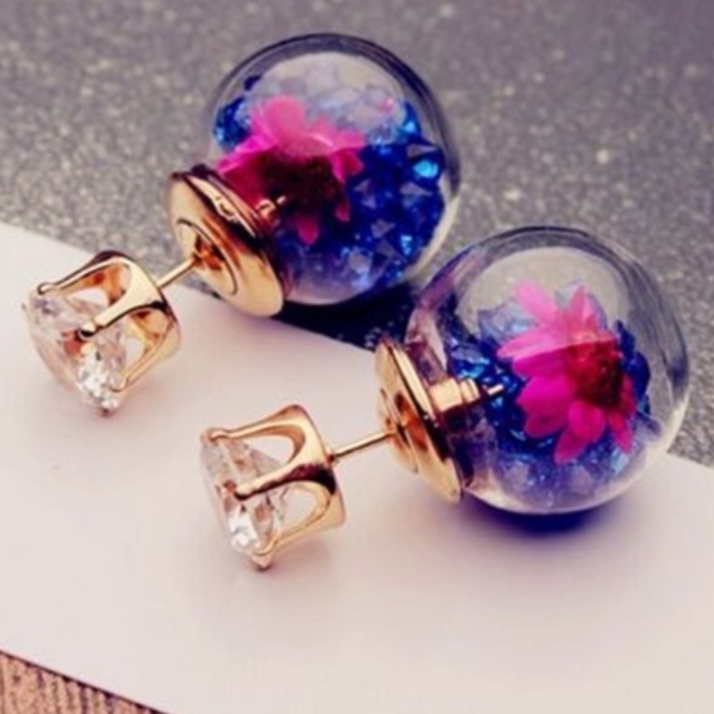 😍FUN flower double sided earrings😍