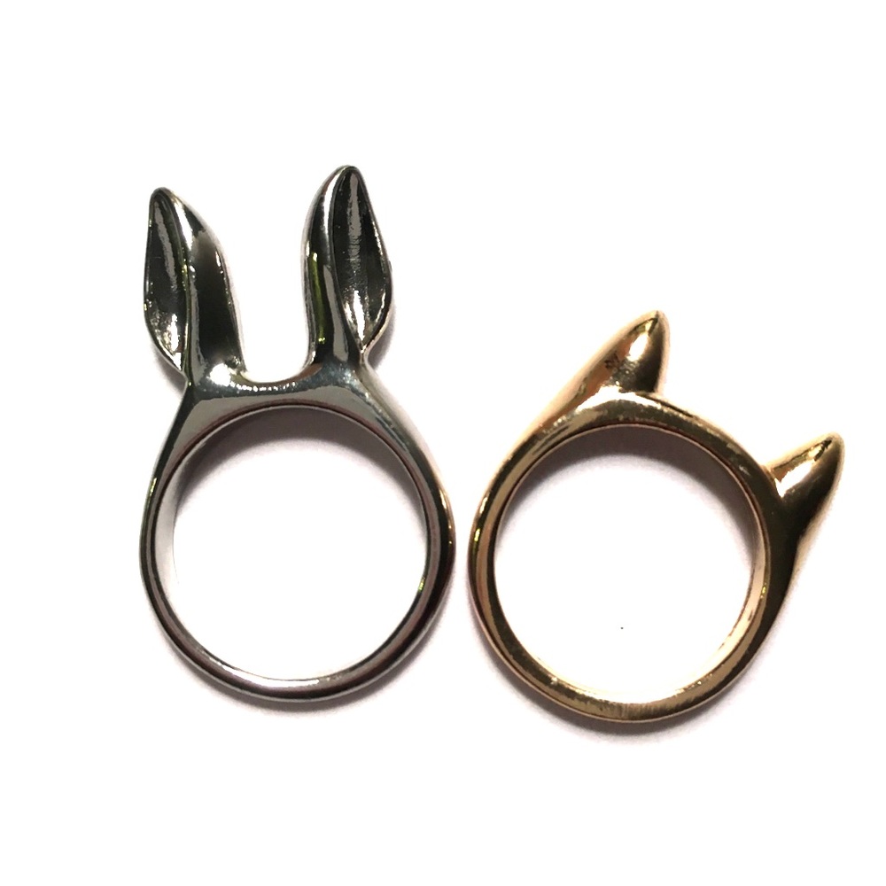 Divided H&M bunny and cat rings