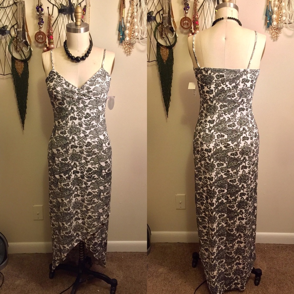 spaghetti straps high low dress
