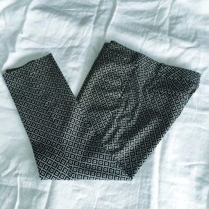 Loft Marissa Fit Black Cream Geo Print Ankle Pants