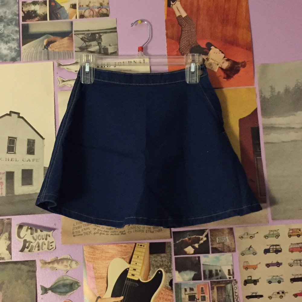 Shop Inu Inu Denim Circle Skirt