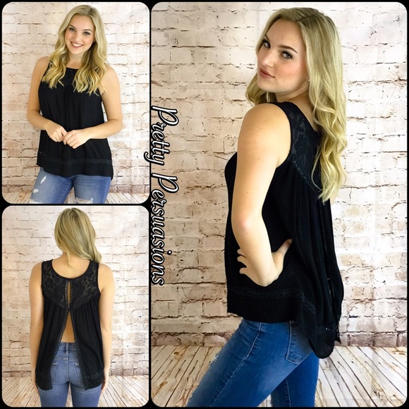 SALE‼️ NWT White Lace Trim Sleeveless Flowy Top - Picture 7 of 8