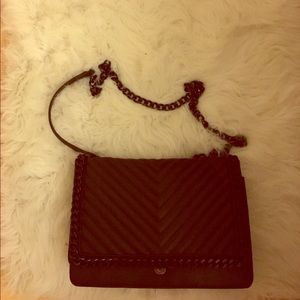 Black, quilted purse