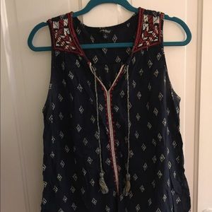 Lucky Tunic Tank with Beading and Embroidery