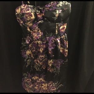 Black floral dress