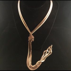 #1lb Rose Gold Knot Necklace#d