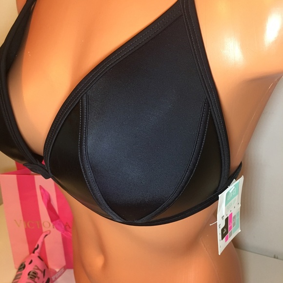 🚫SOLD🚫NEW PINK VS TRIANGLE TOP SWIM PADDED - Picture 2 of 4