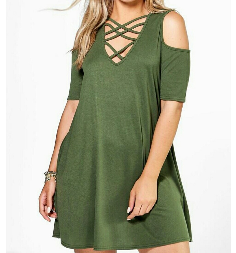 Boohoo Olive Green Mini