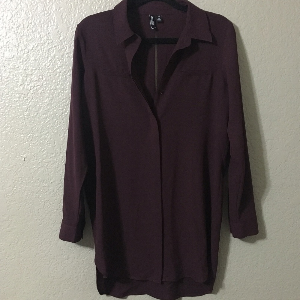 Burgundy Long Sleeve Tunic