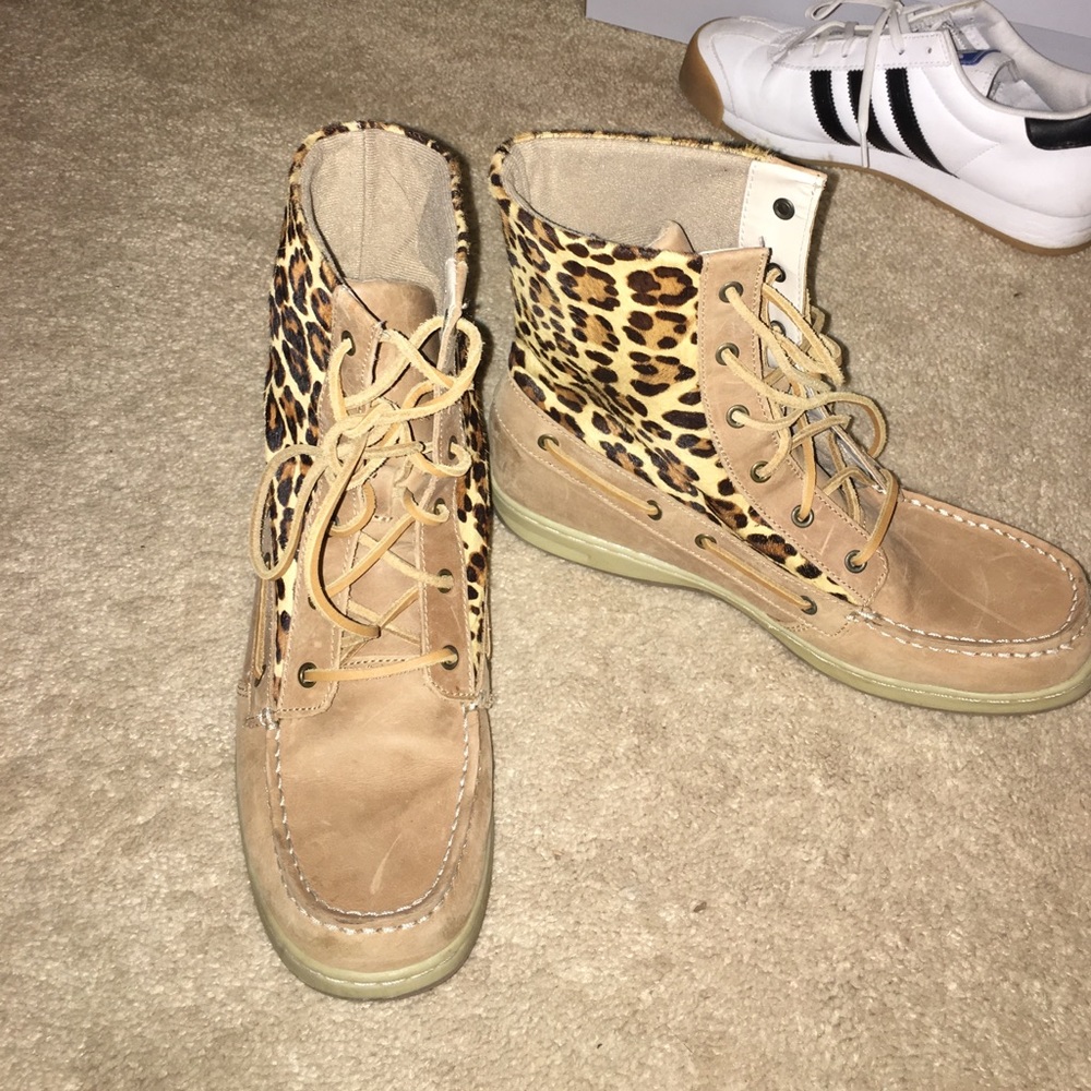 Cheetah Sperry Boots