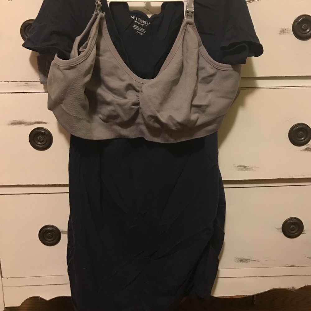 Nursing bra and nursing top