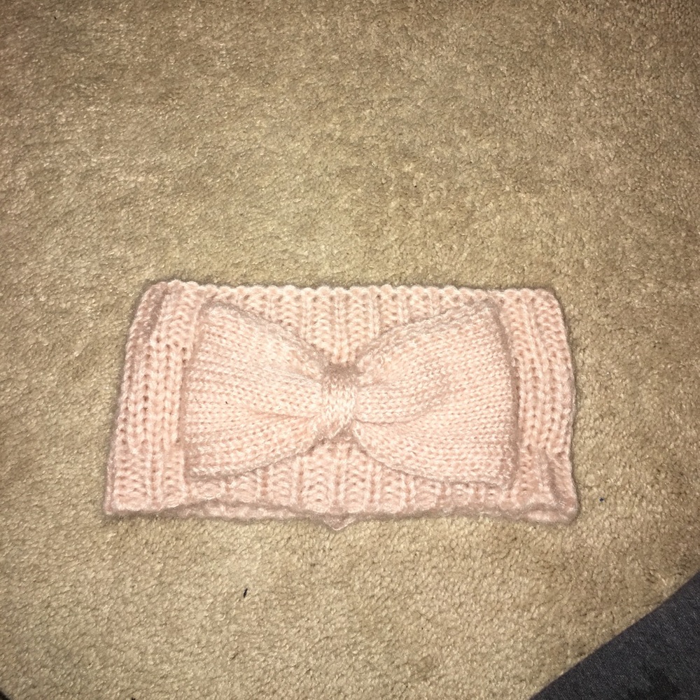 Dust Pink Bow Headband/Ear cover