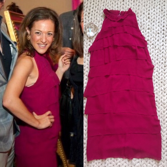 Dresses & Skirts - VINCE Dress 100% silk, tiered, pink