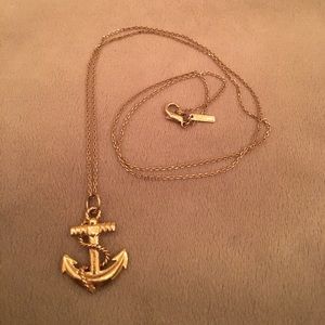 J Crew Factory Gold Anchor Necklace