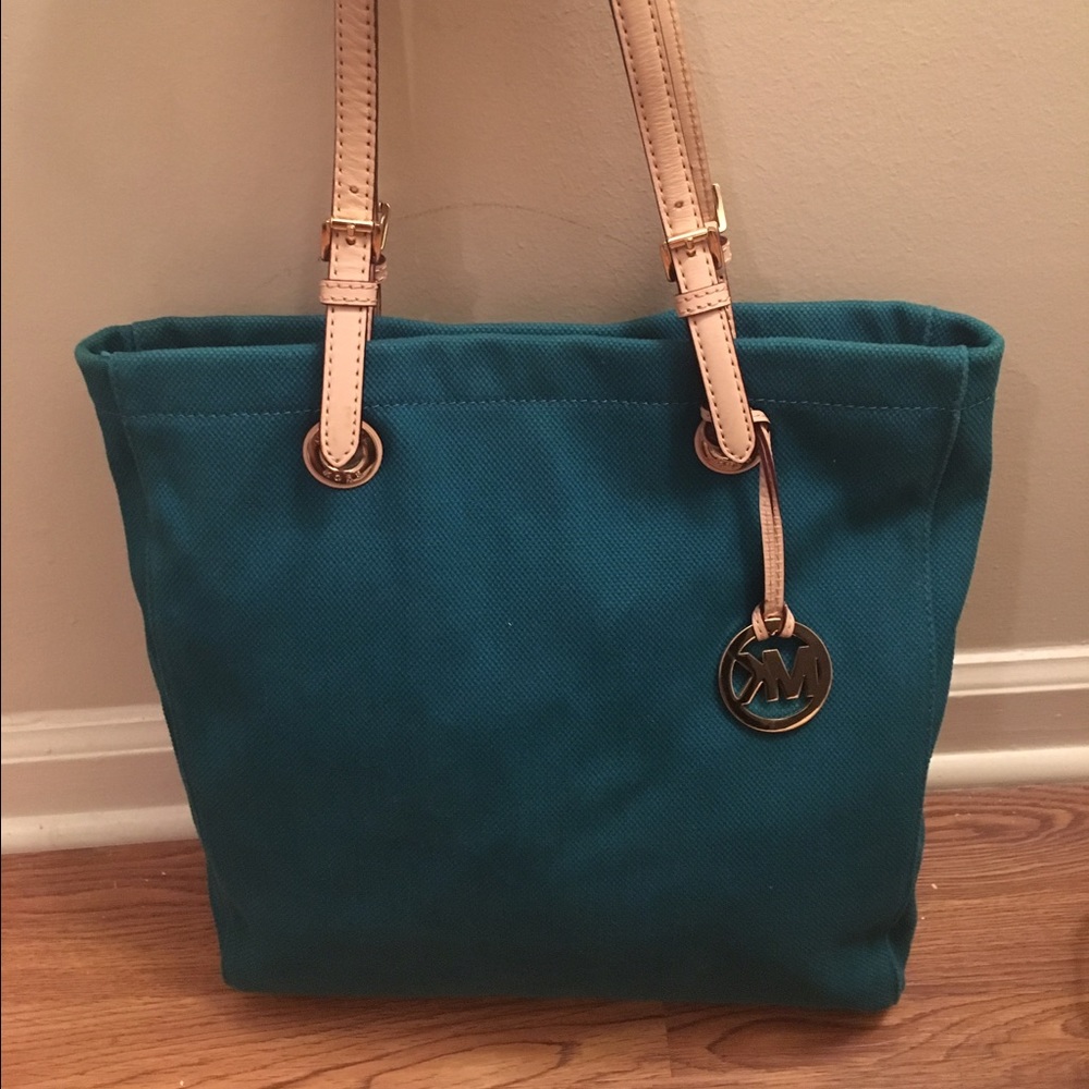 Michael kors canvas tote bag
