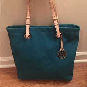 Michael kors canvas tote bag
