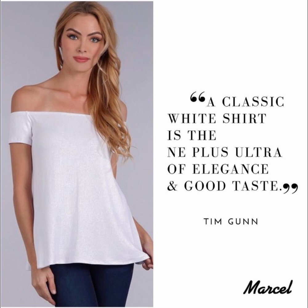 NWT: White off shoulder top