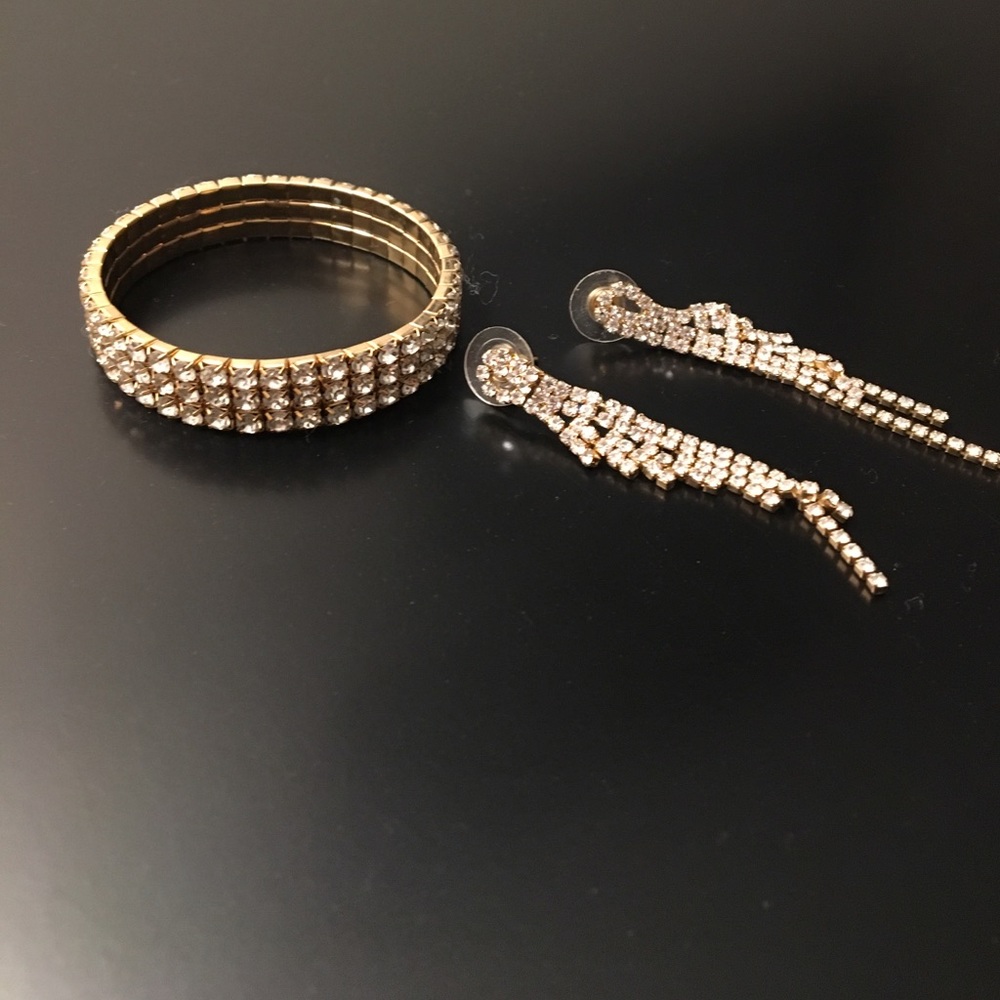 Combo GOLD BRACELET EARRINGS & Bracelet !!!!
