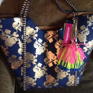 NWT Lilly Pulitzer reversible elephant tote
