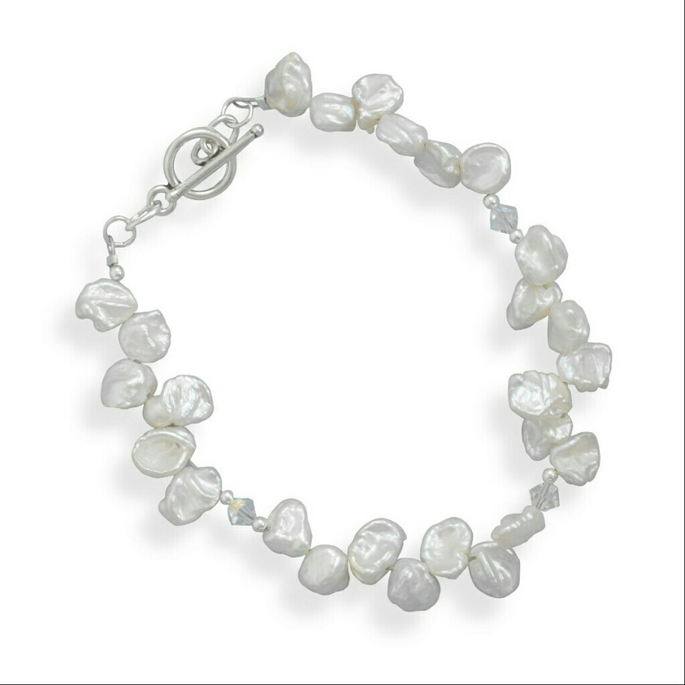 Cultured Freshwater Keshi Pearl Bracelet