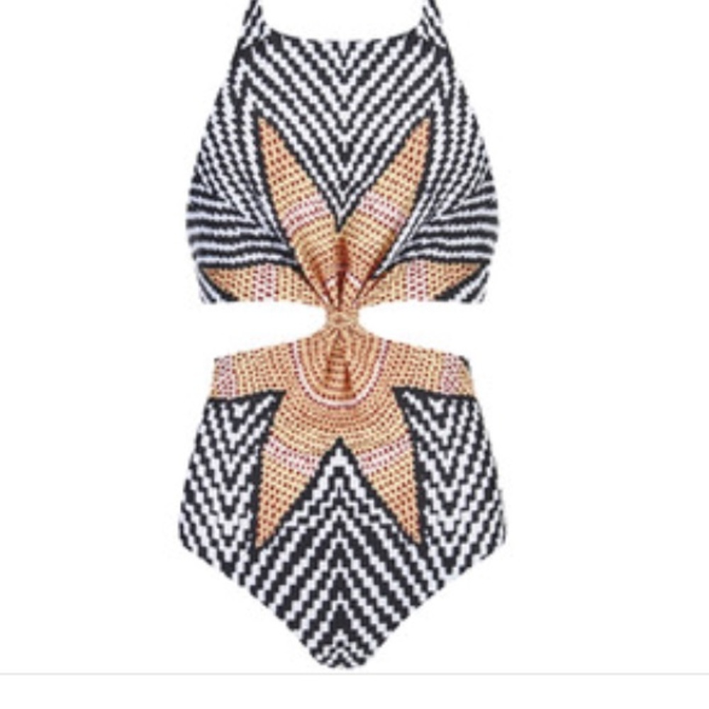 Twist Front Maillot One-Piece Monokini SWIMSUIT - Picture 3 of 4