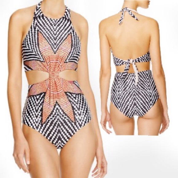 Twist Front Maillot One-Piece Monokini SWIMSUIT - Picture 2 of 4