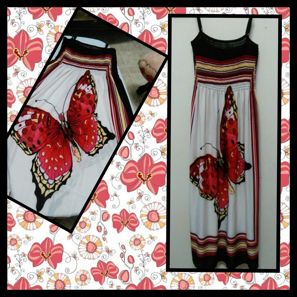 Beautiful butterfly maxi dress